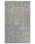 3x5 Gray Oushak Turkish Handmade Traditional Veg Dye Wool Area Rug